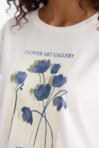 DeFacto Crew Neck Floral Short Sleeve T-Shirt - Image 5
