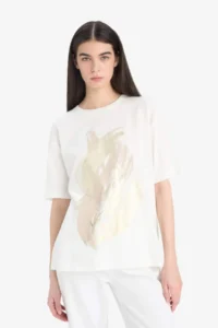 DeFacto 100% Cotton Regular Fit Printed Combed Cotton T-Shirt - Image 3