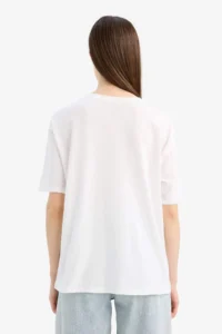 DeFacto 100% Cotton Regular Fit Printed Combed Cotton T-Shirt - Image 6