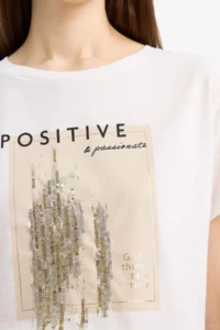 DeFacto Regular Fit Crew Neck Printed Short Sleeve T-Shirt - Image 5