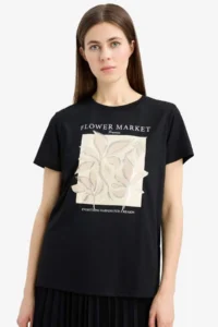 DeFacto Black Women T-Shirt E5144AX/BK81