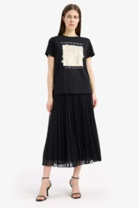 DeFacto Black Women T-Shirt E5144AX/BK81 - Image 2