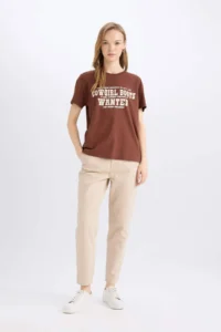 DeFacto 100% Cotton Regular Fit Printed T-Shirt - Image 2