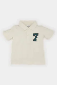 DeFacto Polo Neck Printed Pique Short Sleeve T-Shirt Baby Boy - Image 3
