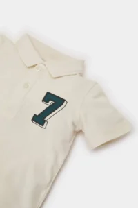 DeFacto Polo Neck Printed Pique Short Sleeve T-Shirt Baby Boy - Image 4