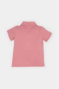 DeFacto Polo Neck Printed Pique Short Sleeve T-Shirt for Baby Boy - Image 3