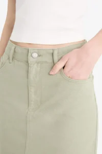 DeFacto Normal Waist Gabardine Mini Skirt - Image 5