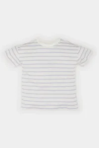 DeFacto Crew Neck Striped Short Sleeve T-Shirt Baby Girl