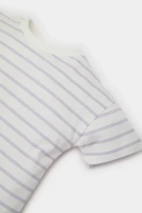 DeFacto Crew Neck Striped Short Sleeve T-Shirt Baby Girl - Image 2