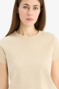 DeFacto Regular Fit Crew Neck Basic Plain Short Sleeve T-Shirt - Image 5