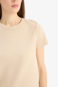 DeFacto Regular Fit Crew Neck Basic Plain Short Sleeve T-Shirt - Image 6