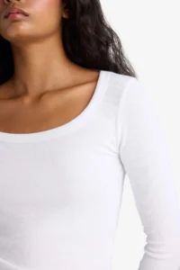 DeFacto Slim Fit Narrow Cut Round Neck Basic Plain Ribbed Camisole Long Sleeve T-Shirt - Image 5