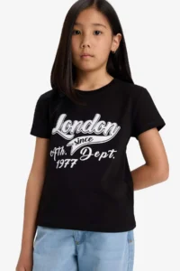 DeFacto Crew Neck Printed Short Sleeve T-Shirt Girl - Image 3