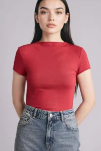DeFacto slim Fit Half Turtleneck T-Shirt