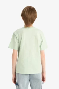 DeFacto Crew Neck Printed Short Sleeve T-Shirt Boy - Image 6