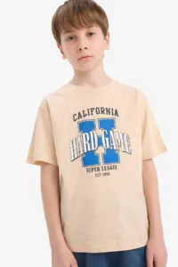 DeFacto Crew Neck Printed Short Sleeve T-Shirt Boy