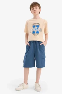 DeFacto Crew Neck Printed Short Sleeve T-Shirt Boy - Image 2
