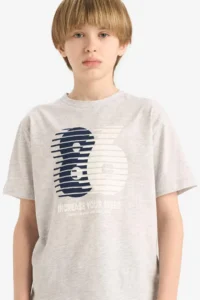 DeFacto Crew Neck Printed Short Sleeve T-Shirt Boy