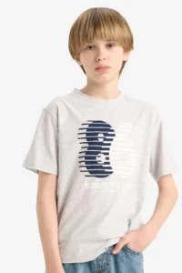 DeFacto Crew Neck Printed Short Sleeve T-Shirt Boy - Image 3