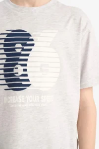 DeFacto Crew Neck Printed Short Sleeve T-Shirt Boy - Image 5