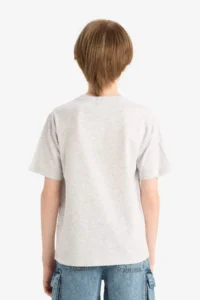 DeFacto Crew Neck Printed Short Sleeve T-Shirt Boy - Image 6