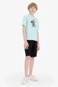 DeFacto Crew Neck Printed Short Sleeve T-Shirt Boy - Image 2
