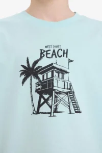 DeFacto Crew Neck Printed Short Sleeve T-Shirt Boy - Image 5