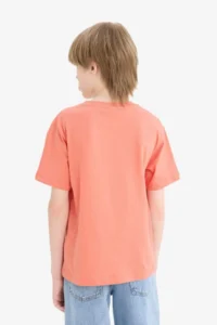 DeFacto Crew Neck Printed Short Sleeve T-Shirt Boy - Image 6