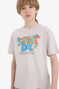 DeFacto Crew Neck Printed Short Sleeve T-Shirt Boy