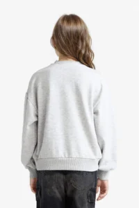 DeFacto Relax Fit Crew Neck Printed 2-Piece Sweatshirt Girl - Image 6