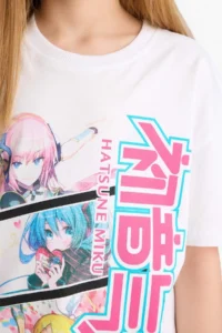 DeFacto Hatsune Miku Relax Fit Crew Neck Short Sleeve T-Shirt Girl Child - Image 5