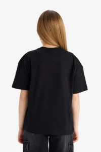 DeFacto Wednesday Relax Fit Crew Neck Short Sleeve T-Shirt Girls - Image 6