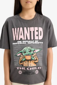 DeFacto Star Wars-Mandalorian Relax Fit Crew Neck Short Sleeve T-Shirt Girl Child - Image 5