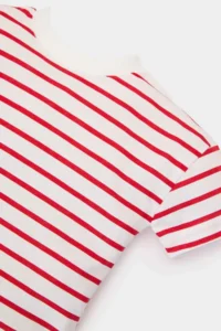 DeFacto Crew Neck Striped Short Sleeve T-Shirt Baby Boy - Image 2