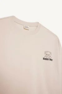 DeFacto Oversize Wide Fit Crew Neck Printed Sweatshirt Girl Child - Image 8
