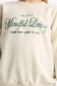DeFacto Relax Fit Crew Neck Back Printed Sweatshirt Girl Child - Image 5