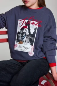 DeFacto Relax Fit Crew Neck Printed Sweatshirt Girl Child - Image 3