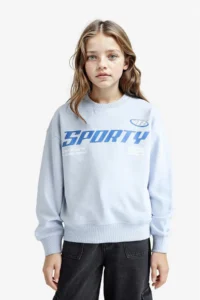 DeFacto Relax Fit Crew Neck Printed Sweatshirt Girls - Image 3