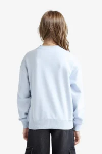 DeFacto Relax Fit Crew Neck Printed Sweatshirt Girls - Image 5