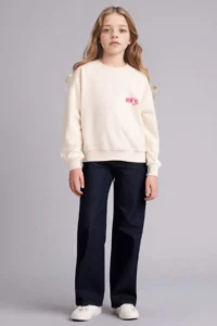 DeFacto Printed Sweatshirt Girls' - Image 2