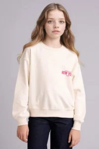 DeFacto Printed Sweatshirt Girls' - Image 3