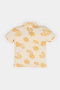 DeFacto Polo Neck Palm Tree Patterned Short Sleeve T-Shirt for Baby Boy - Image 3