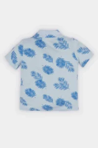 DeFacto Polo Neck Palm Tree Patterned Short Sleeve T-Shirt for Baby Boy - Image 3