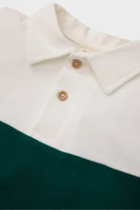 DeFacto Polo Neck Color Blocked Pique Short Sleeve T-Shirt for Baby Boy - Image 2