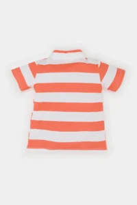 DeFacto Polo Neck Striped Pique Short Sleeve T-Shirt Baby Boy