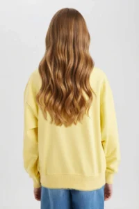 DeFacto Relax Fit Printed Sweatshirt Girls' - Image 4