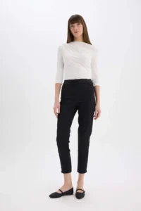 DeFacto Regular Fit Scoop Neck Basic Plain Crepe Half Sleeve T-Shirt - Image 5