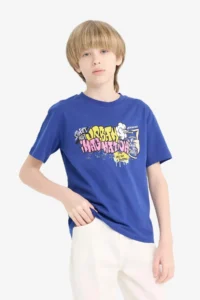 DeFacto Crew Neck Printed Short Sleeve T-Shirt Boy - Image 3