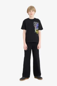 DeFacto Crew Neck Printed Short Sleeve T-Shirt Boy - Image 2