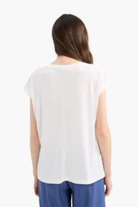 DeFacto Crew Neck Basic Plain Short Sleeve T-Shirt - Image 5